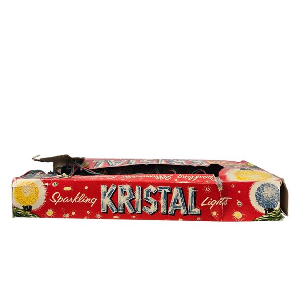 Vintage Noma Kristal Lites GE Lamps Working With Original Box String Snowball - Picture 4 of 10